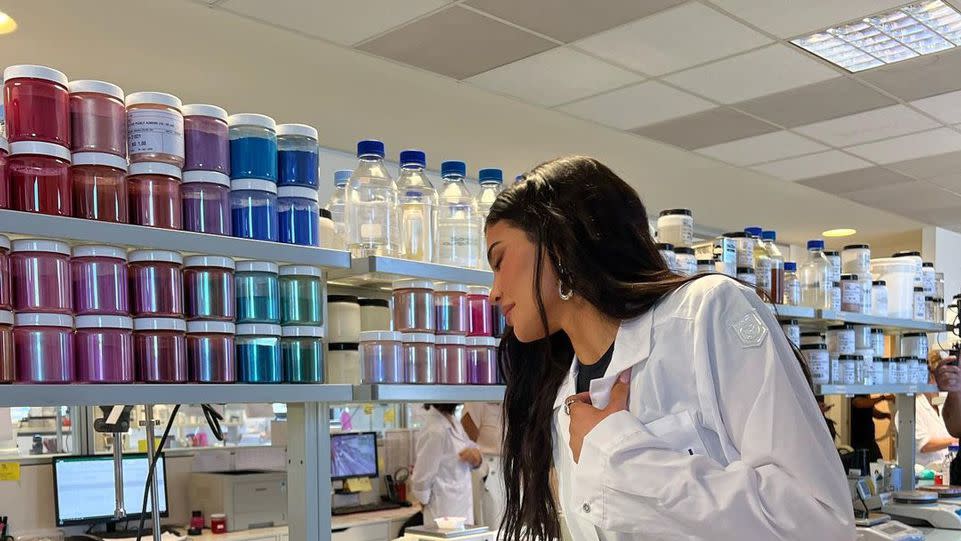 Kylie Jenner in Kylie Cosmetics Lab