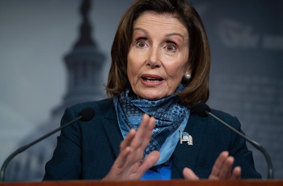 House Speaker Nancy Pelosi (D-Calif.) has also drawn scrutiny for naming scandal-clouded Rep. Donna Shalala (D-Fla.) to a board overseeing corporate bailout money. (Photo: SAUL LOEB/Getty Images)