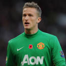 Nom: Anders Lindegaard<br>Poste: Gardien<br>Date de naissance (Âge): 13/04/1984 (28)<br>Numéro: 16<br>Club: Man. United (Angleterre ENG)