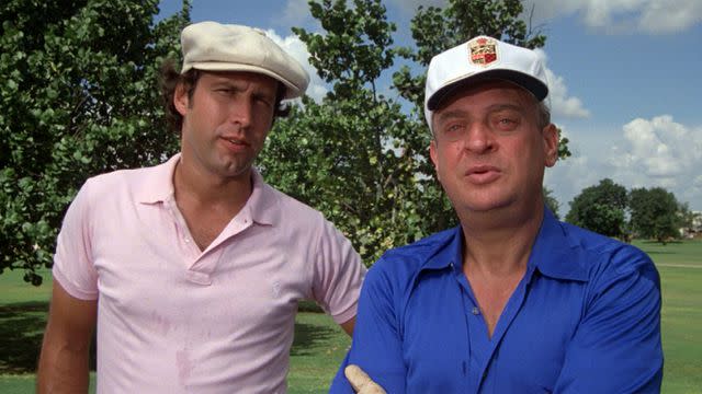 <p>Courtesy Warner Bros.</p> (L-R) Chevy Chase and Rodney Dangerfield in 'Caddyshack'.