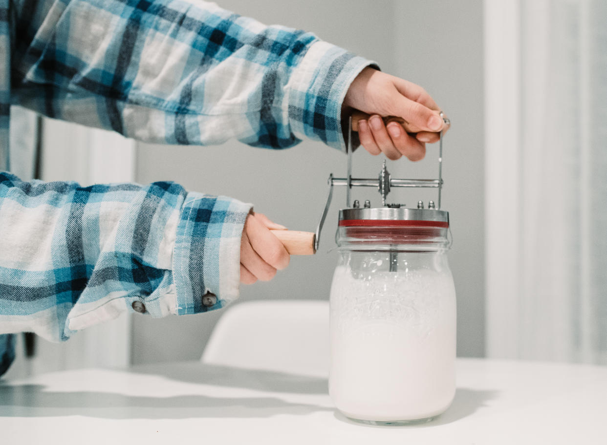 Is it possible to churn your own butter at home? I tried two methods of churning butter, and had a clear favorite. (Photo: Jamie Davis Smith)