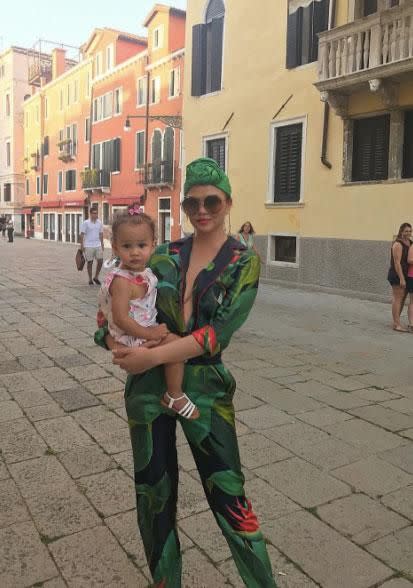 Chrissy was recently in Italy with daughter Luna and husband John Legend. Source: Instagram