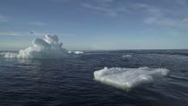 FILE PHOTO: Floating ice is seen during the expedition of the The Greenpeace's Arctic Sunrise ship at the Arctic Ocean