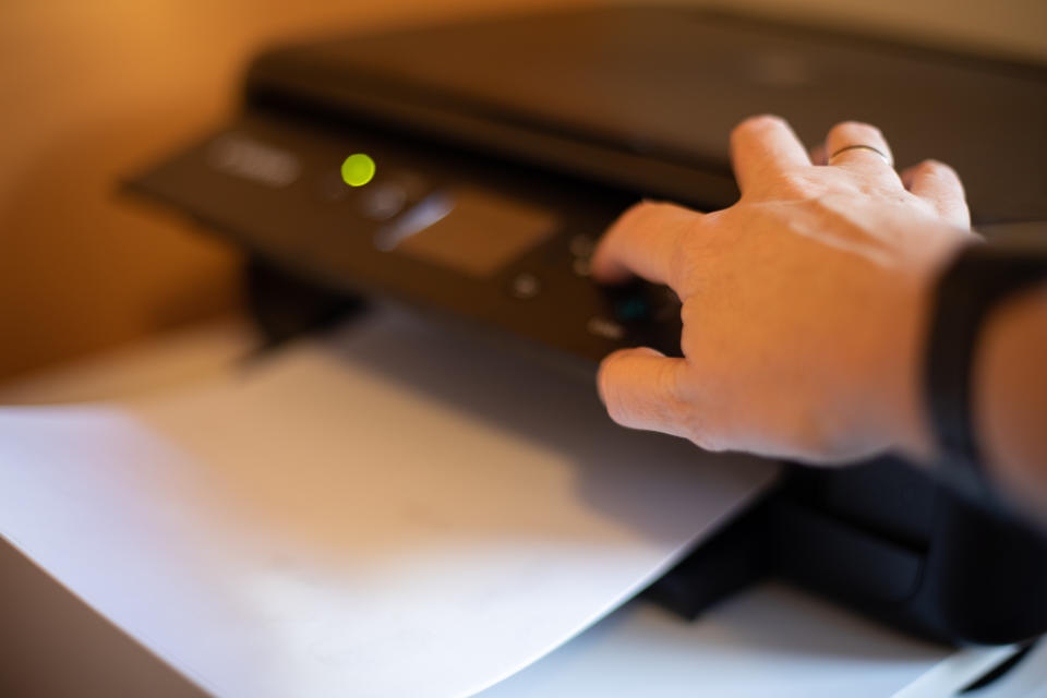 Save on wireless, all-in-one, laser and photo printers this Prime Day. (Photo: Diane Keough via Getty Images)