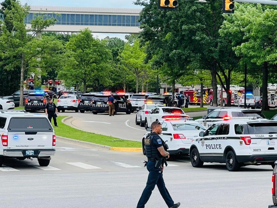 Four people have been gunned down by a man armed with a rifle at a hospital in Oklahoma. Source: Tulsa Police Department/Facebook