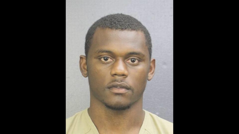 New York Giants player Deandre Baker (pictured) and Seattle Seahawks player Quinton Dunbar turned themselves into the Broward County Jail after Miramar police sought their arrest on robbery charges. 