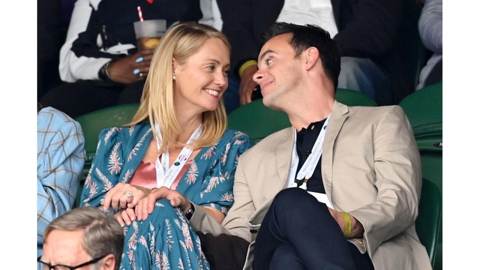 Anne-Marie Corbett and Ant McPartlin attend Wimbledon Championships Tennis Tournament at All England Lawn Tennis and Croquet Club 