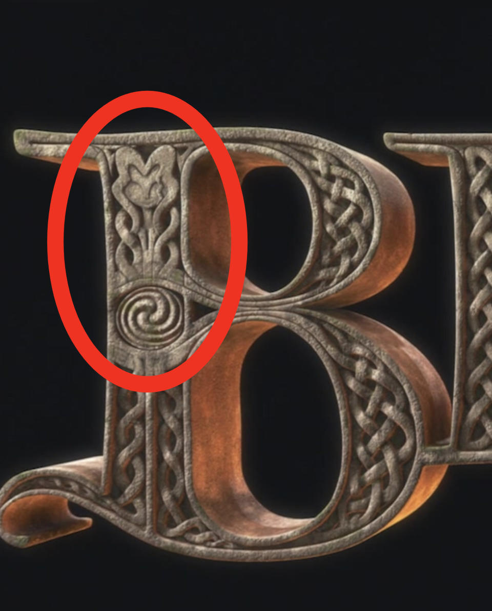 Merida hidden in the letter "B"