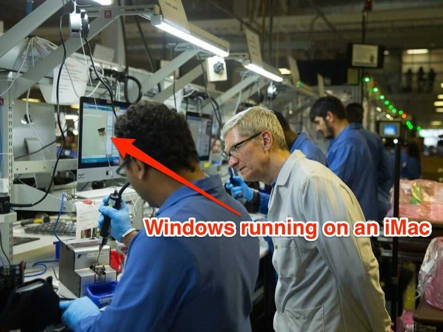 windows running imac tim cook