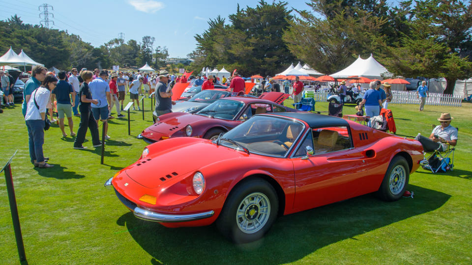 A display of Dinos grace the show lawn at last year’s edition of the Hillsborough Concours d’Elegance. - Credit: Kimball Studios, courtesy of the Hillsborough Concours d'Elegance.