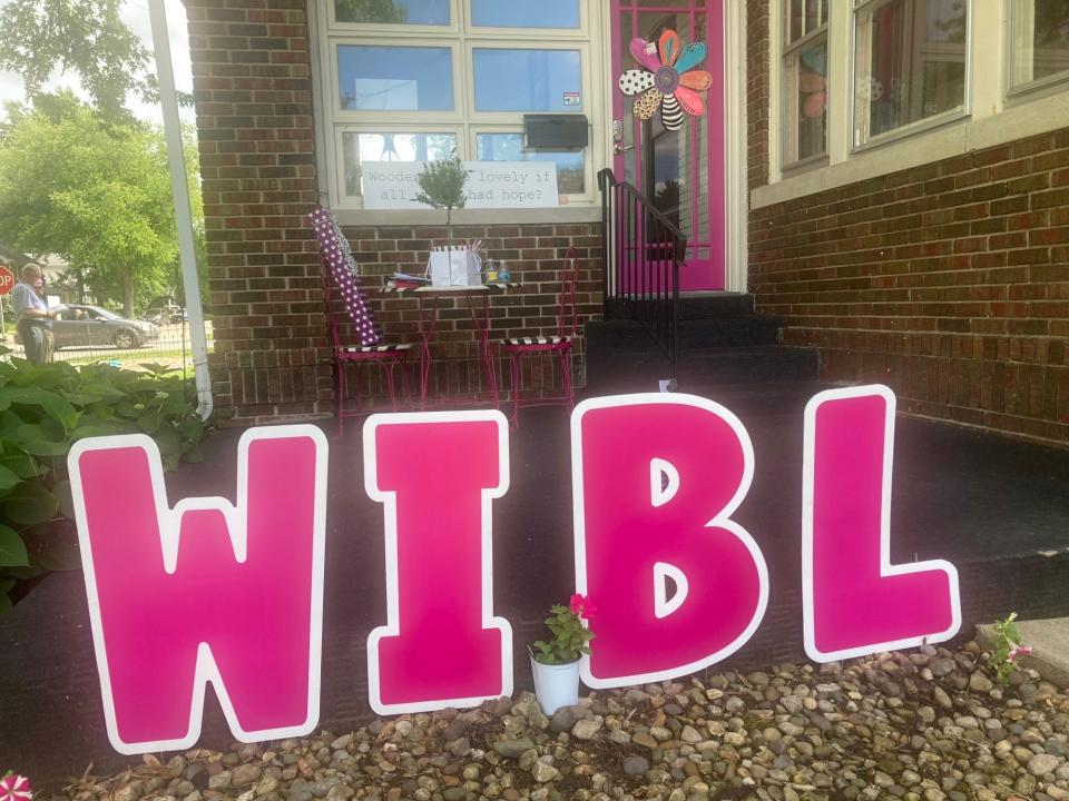 A colorful sign greets visitors at a weekend open house for the Be Lovely House, a residential component of the Wooden It Be Lovely program started at Douglas Avenue United Methodist Church nine years ago. Up to four women who are recovering from addiction or who have experienced poverty or abuse are expected to live in the house.