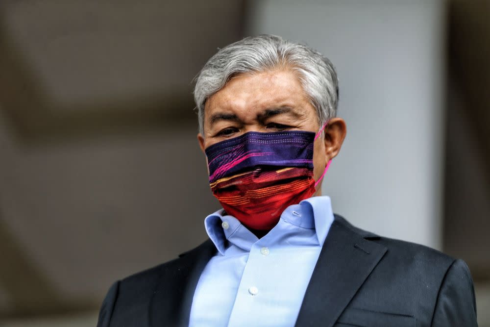Datuk Seri Ahmad Zahid Hamidi said the dissatisfaction of the people towards the two previous governments stemmed from their failures in fulfilling their promises to Malaysians.  — Picture by Ahmad Zamzahuri