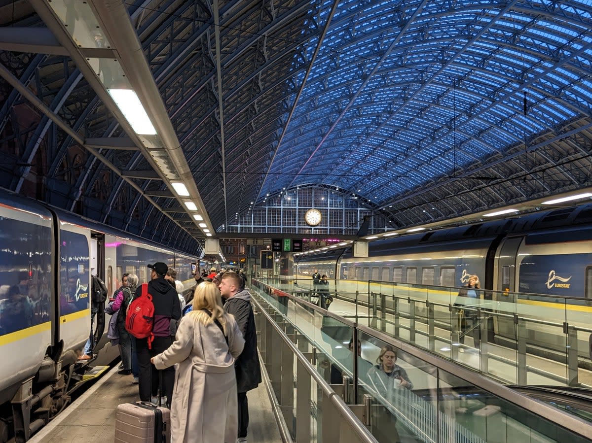 Boarding the Eurostar at St Pancras (Ben Lerwill)