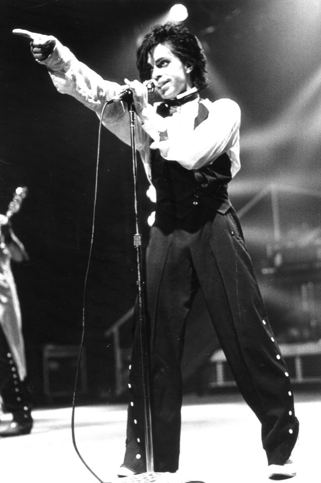 Prince bei einem Auftritt im Palladium 1981
