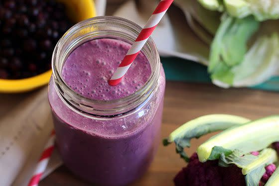 Vegan Wild Blueberry Cauliflower Smoothie