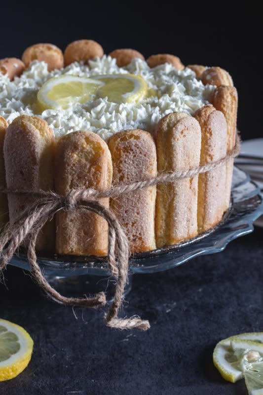 <p><strong>Easy Lemon Charlotte</strong><br> Get the recipe<a href="https://anitalianinmykitchen.com/lemon-charlotte/" rel="nofollow noopener" target="_blank" data-ylk="slk:here;elm:context_link;itc:0;sec:content-canvas" class="link "><em><strong> here</strong></em></a></p>