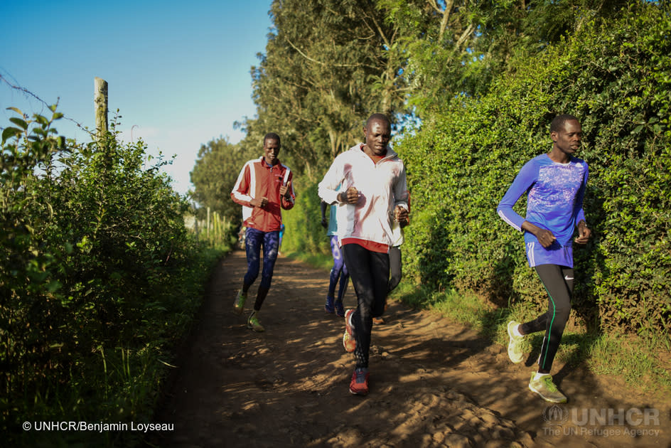 <p>Paulo Amotun Lokoro (centre), a refugee from South Sudan, training in the outskirts of Nairobi. ; Just a few short years ago, Paulo Amotun Lokoro was a young herder guarding his familys few cattle on the plains of what is now South Sudan. He says he knew nothing of the world except his own homeland, which had been at war for almost all his life. The effects of that conflict pushed him to flee to neighbouring Kenya, where he has developed new, grand ambitions: I want to be world champion, he says. Living in a refugee camp, Paulo excelled in school sports, ultimately gaining a spot on the refugee squad now training near Nairobi under the guidance of Tegla Loroupe, the renowned Kenyan runner who holds several world records. Before I came here I did not even have training shoes, he says. Now we have trained and trained, until we see ourselves at a good level, and now we know fully how to be athletes. Before I came here, I did not even have training shoes. The effort paid off: Paulo is going to Rio. I am so happy, he says. I know I am racing on behalf of refugees. I was one of those refugees there in the camp, and now I have reached somewhere special. I will meet so many people. My people will see me on the television, on Facebook. Still, his aim is simple: If I perform well, I will use that to help support my family, and my people. </p>