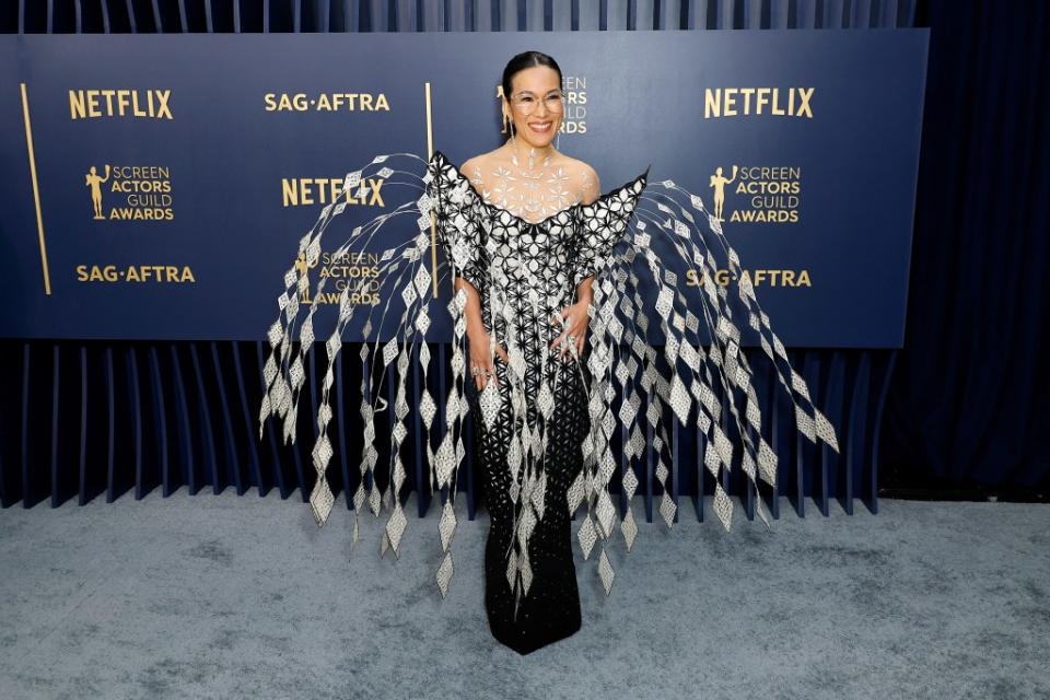 Ali Wong attends the 30th Annual Screen Actors Guild Awards at Shrine Auditorium and Expo Hall on February 24, 2024 in Los Angeles, California.