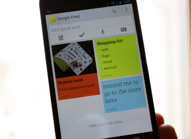 Google Keep es una de las aplicaciones de celulares con Android dedicadas a la toma de notas.