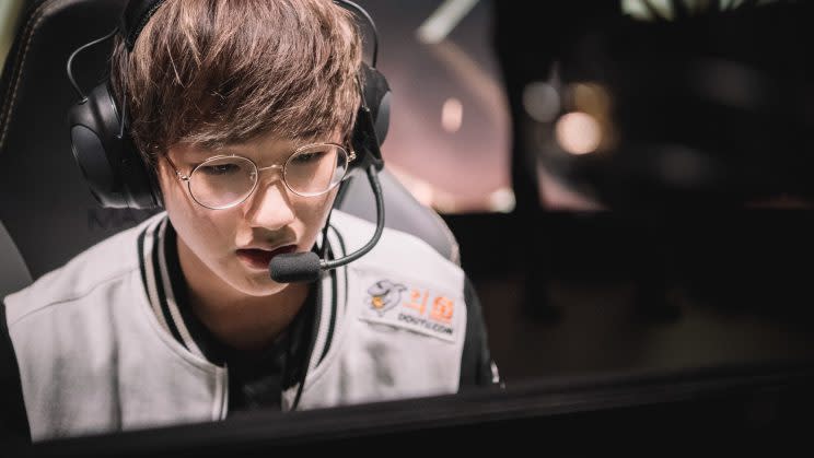 SKT jungler Han “Peanut” Wang-ho at the 2017 Mid-Season Invitational (Riot Games/lolesports)