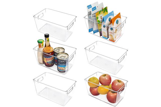  Hudgan 8 Pack Stackable Pantry Storage Bins, Clear Acrylic  Organizers for Organizing Freezer or Fridge, The Home Edit Storage  Containers - 3 Sizes: Home & Kitchen