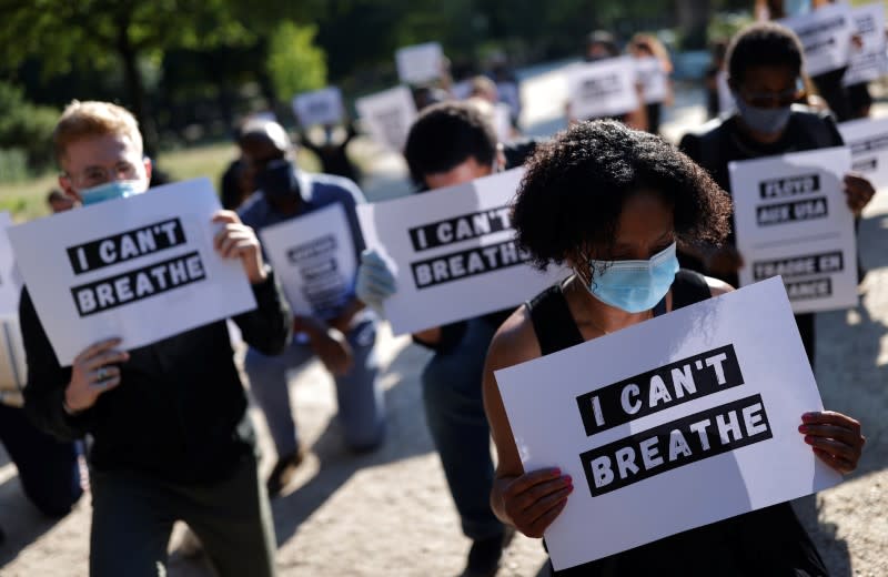 Protest against the death of George Floyd, in Paris