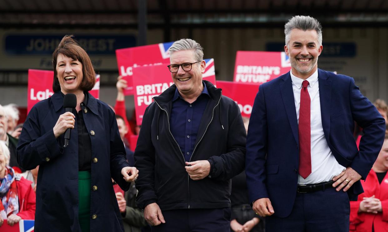 <span>Rachel Reeves and Sir Keir Starmer appear with David Skaith, the new Labour Mayor for York and North Yorkshire.</span><span>Photograph: Ian Forsyth/Getty</span>