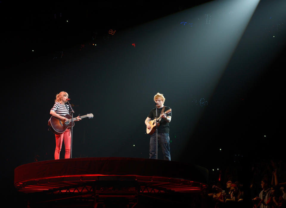 ed and taylor playing on stage