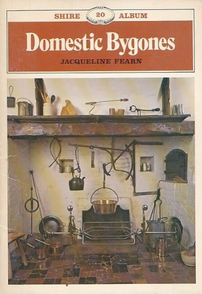 Domestic Bygones, regarding obsolete domestic utensils, was one of several Shire books written by John Rotheroe's wife Jacqueline Fearn