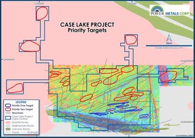 Figure 1 – Map of the Case Lake property where Phase II drilling will commence (CNW Group/Power Metals Corp.)