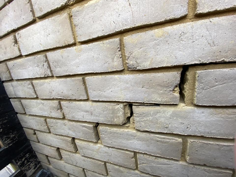 Exterior walls have started to crack. (SWNS)