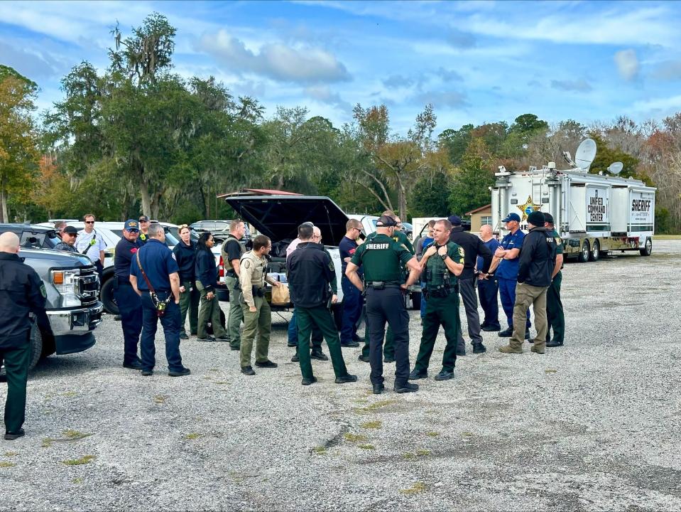 Authorities have opened a mobile command center during its search for a missing boater in the St. Johns River.