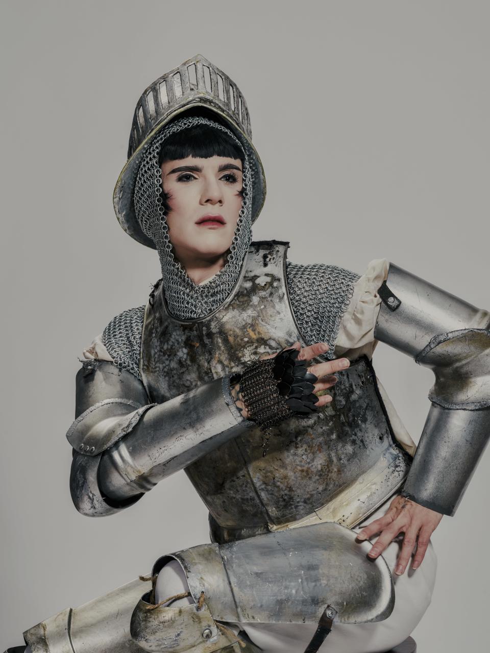 Sasha Velour pays tribute to Joan of Arc
Joan of Arc was a fifteenth-century French peasant who was put to death for dressing in men’s clothes, not just in battle but every day. Although Joan has been claimed as a symbol by everybody from the Catholic Church to French nationalists, she was executed for the core "crime" of "cross-dressing." In this sense, Joan of Arc’s refusal to stop wearing menswear is crucial for gender-nonconforming people. It’s one of the first (if not the first) widely documented instances of trans or non-binary gender expression in history...and its tragic ending resonates with people who still face violence today. Rather than the tragedy of death, we wanted to focus on Joan’s popularity and veneration, which according to scholars like Leslie Feinberg points to an even more ancient history of gender variance that Joan was tapping into, which has either been erased or was barely documented to begin with.