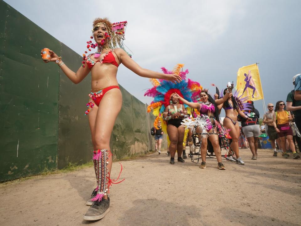 Glastonbury has thrown its first Notting Hill Carnival (PA) (PA Wire)