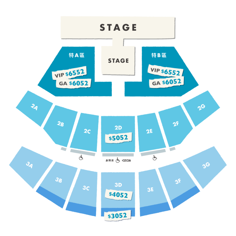 (G)I-DLE演唱會座位圖和票價公開。（圖／翻攝自KKTIX）