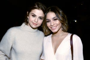 Selena Gomez (left) and Vanessa Hudgens at the telethon