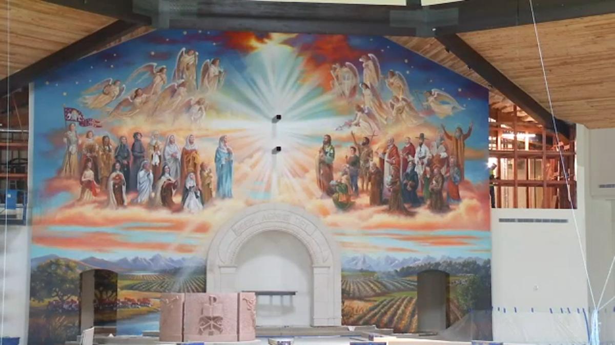 Mural Going Up At New Visalia Church Under Construction Video   Ff7f53625a46cfb0e3ecfffe53aca717