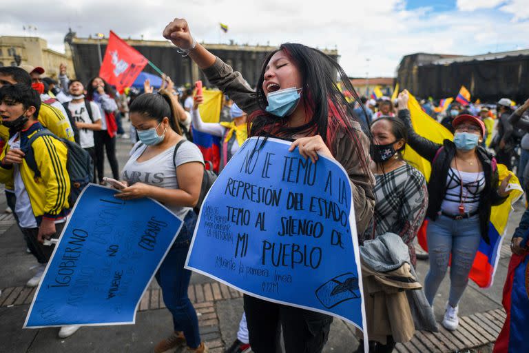 Los jóvenes dominaron las protestas contra el gobierno del presidente colombiano Iván Duque