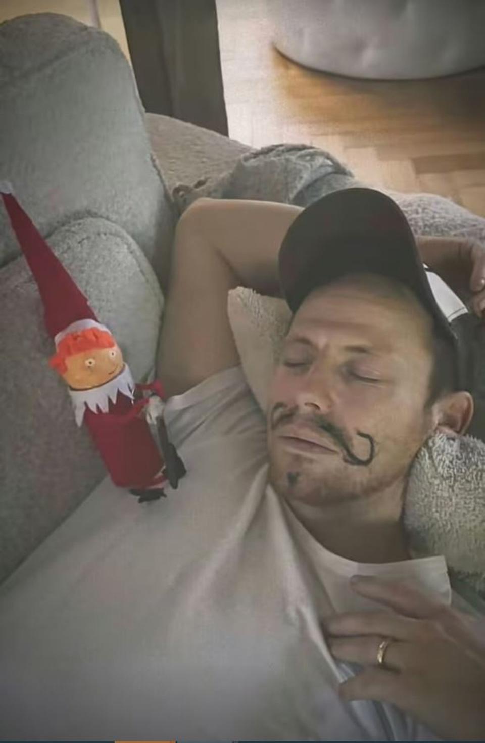 Joe Swash has found himself the victim of a number of Elf on the Shelf pranks (Instagram)