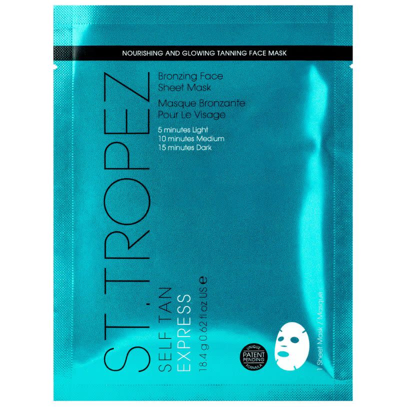 If you need a little help enhancing your summer glow for the unofficial end of the season, try St. Tropez's Self Tan Express mask. It seems intimidating, and maybe even a little scary, but the hint of color if gives your skin is actually quite natural-looking. Leave it on for five minutes if you just want a light bronze, or go for the full 15 minutes if you want more dramatic color.&nbsp;&nbsp;<br /><br /><strong><a href="https://www.sephora.com/product/self-tan-express-bronzing-face-sheet-mask-P419230" target="_blank" rel="noopener noreferrer">St. Tropez Self Tan Express Mask</a>, $9</strong>