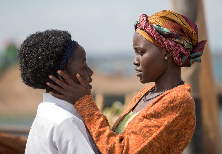 Lupita Nyong'o and Madina Nalwanga star in the triumphant true story QUEEN OF KATWE, directed by Mira Nair. (Photo: Disney) 