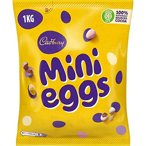 HERSHEY'S Cadbury Mini Eggs Milk Chocolate With Crisp Shell Candy, Easter Bag (42 Oz.), 42 Oz