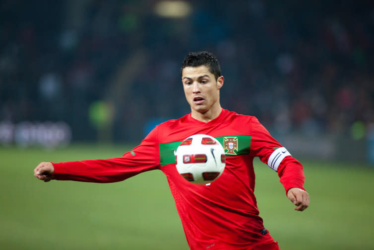 <span class="caption">Real Madrid and Portugal star Christiano Ronaldo still plays in Europe despite reported overtures from the Far East.</span> <span class="attribution"><a class="link " href="https://www.flickr.com/photos/ludo29/5432614970/in/photolist-9h4zam-qdoGfB-6TPRJp-6UotDo-62xdfP-6TPWxz-qaotmE-9wfaFK-62BtZL-9zkuGB-8cpwMB-ei9YGt-8fHsZu-6TTHKf-8fGhZX-9iJ8KJ-8T9pCJ-8bCzjp-6TPPBx-a4q5N3-kDS3Rn-j6ygdF-bKgXxa-qdxGo7-pbunvF-bwndHb-6TWGFX-9widvm-8agwuN-FrYUQw-6TTQvC-nMr9mk-7ZFN3H-4Q34F9-qAimoH-dEEk7j-N3U17e-rovX6Z-6uTJU2-8KmX1q-8JTv7U-o1H8us-8KmWD9-7MYtc9-efH41M-9wfbUM-8KmXoy-dYk1yw-dYegJk-kKEuda" rel="nofollow noopener" target="_blank" data-ylk="slk:Ludovic Péron/Flickr;elm:context_link;itc:0;sec:content-canvas">Ludovic Péron/Flickr</a>, <a class="link " href="http://creativecommons.org/licenses/by/4.0/" rel="nofollow noopener" target="_blank" data-ylk="slk:CC BY;elm:context_link;itc:0;sec:content-canvas">CC BY</a></span>