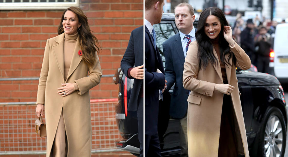 Princess of Wales camel coat