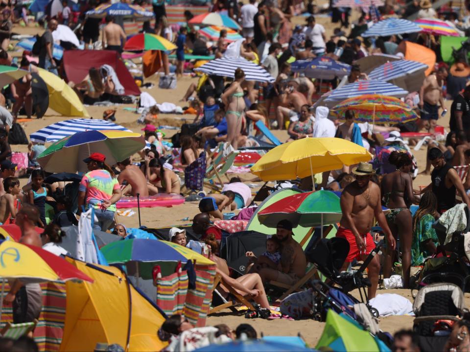 People flocked to Margate beach on Saturday (Getty Images)