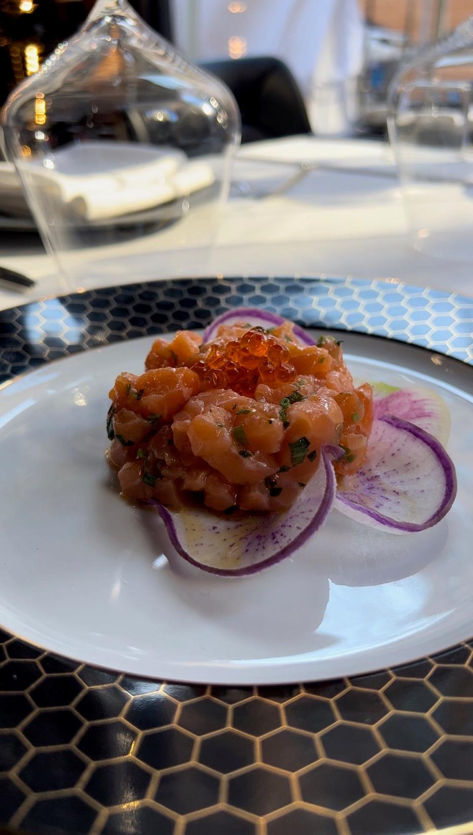 Salmon Tartare at Lucciola in New York City