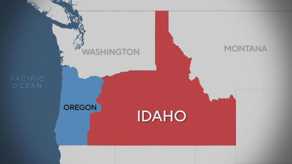The group Move Oregon's border advocated for moving the border so that rural counties in Oregon's east would become part of Idaho, a more conservative state. / Credit: CBS News