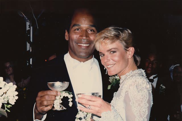 <p>David LeBon</p> Nicole Brown and O.J. Simpson getting married on Feb. 2, 1985.