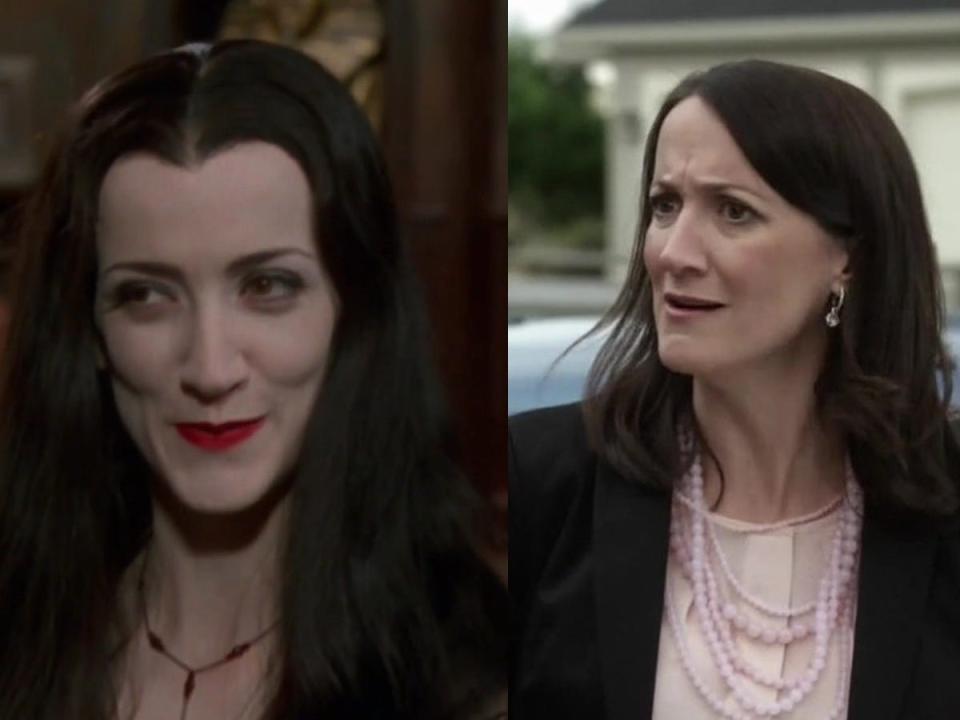 Ellie Harvie as Morticia Addams in "The New Addams Family," and as Lillian Tibbett in "Aurora Teagarden Mysteries."