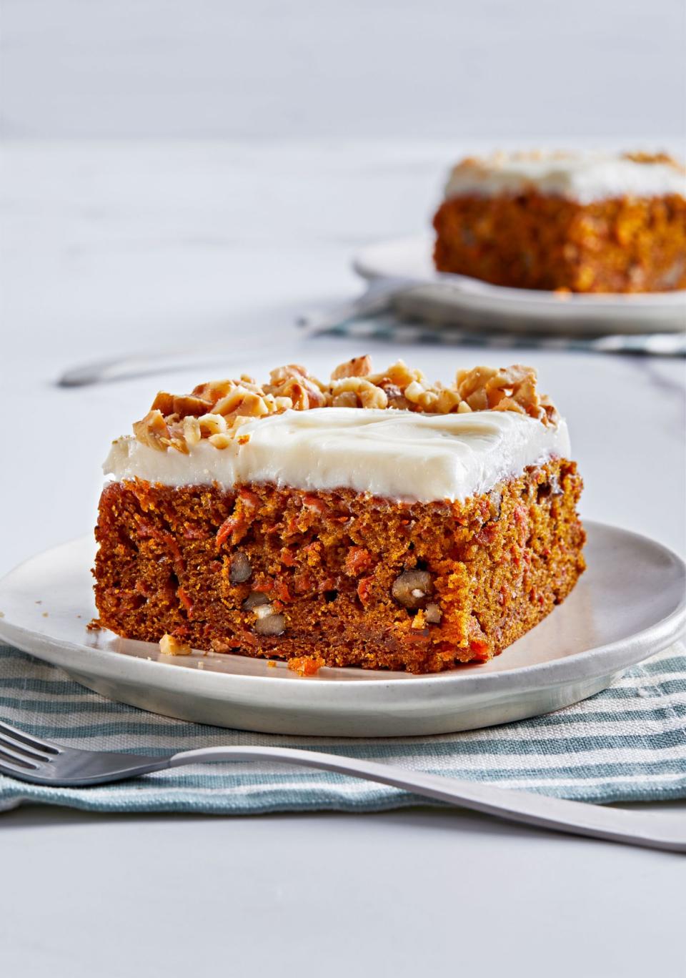 Carrot-Walnut Snack Cake with Cream Cheese Frosting